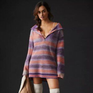 Anthropologie x Daily Practice Half-Zip Tunic Sweater NWT